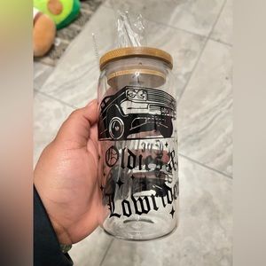 Hoops eyeliner oldies & lowriders libbey beer can glass cup